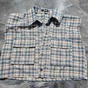 Misguided crop top with cut off sleeves